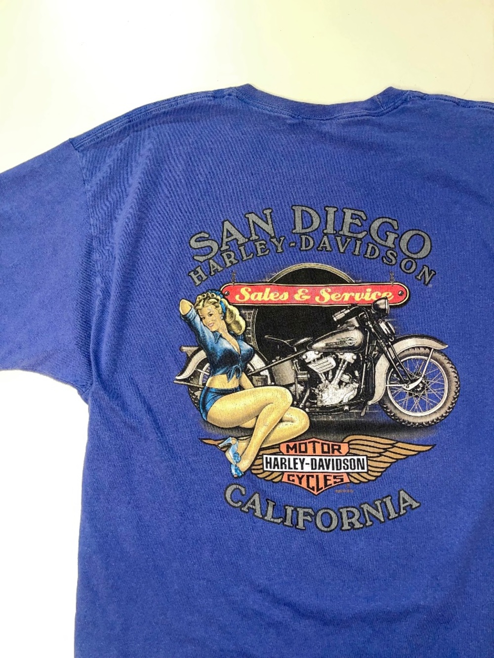 Harley Davidson Motor Cycles Graphic Tee San Diego California